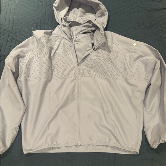 Nike women’s Light Gray/purple Hooded Jacket - Picture 1 of 5